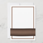 Faire-part de mariage de ruban Brown de tournesol  (Dos)