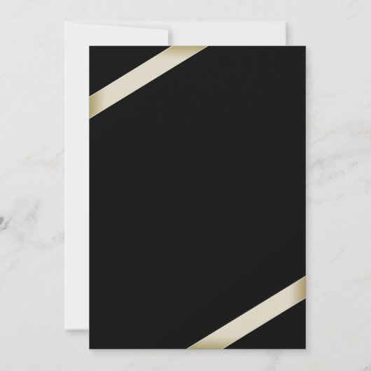 Faire-part de Mariage de ruban crème 2 (Dos)