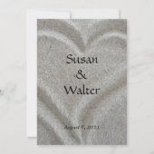 Faire-part de mariage de Sand Heart (Dos)