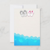 Faire-part de mariage de sandales de plage (Dos)