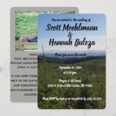 Faire-part de mariage de scène de montagne (Devant / Derrière)