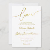 faire-part de mariage de script agréable (Devant)