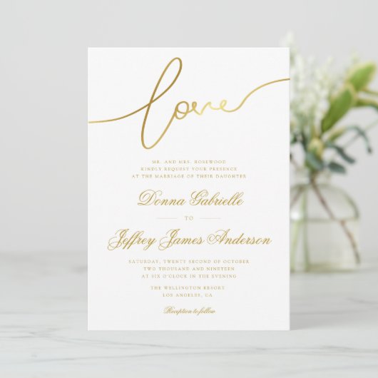 faire-part de mariage de script agréable (Debout devant)