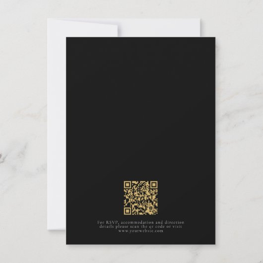 Faire-part de mariage de script avec photo et code (Dos)