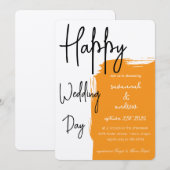 Faire-part de mariage de script classique élégant (Devant / Derrière)