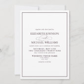 Faire-part de mariage de script classique violet f (Devant)