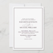 Faire-part de mariage de script classique violet f (Devant)