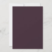 Faire-part de mariage de script classique violet f (Dos)
