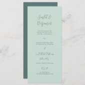 Faire-part de mariage de script, conception de tai (Devant / Derrière)