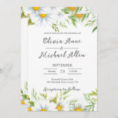 Faire-part de mariage de script d'aquarelle des ma (Devant / Derrière)