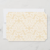 Faire-part de mariage de script de dentelle d'or s (Dos)