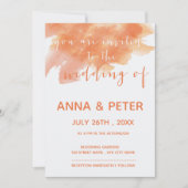 Faire-part de mariage de script de l'aquarelle ora (Devant)