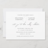 Faire-part de mariage de script de noms minimalist (Devant)