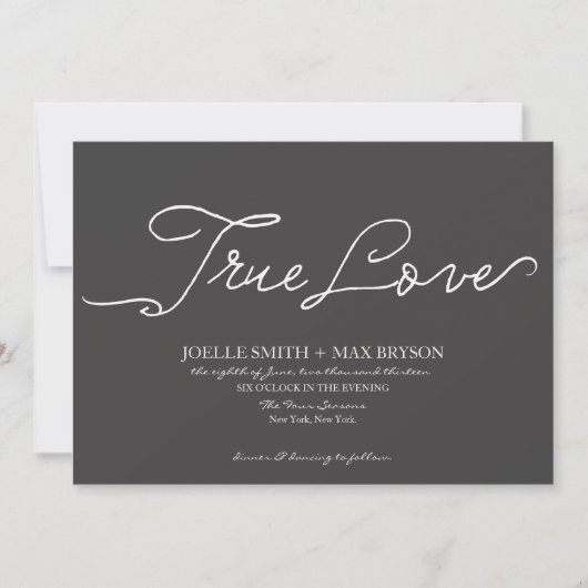 Faire-part de mariage de script de tableau noir (Devant)