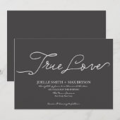 Faire-part de mariage de script de tableau noir (Devant / Derrière)