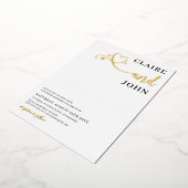 Faire-part de mariage de script du coeur (Rotation)