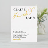 Faire-part de mariage de script du coeur (Debout devant)