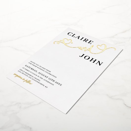 Faire-part de mariage de script du coeur (Rotation)