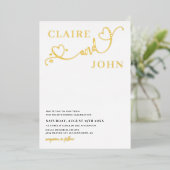 Faire-part de mariage de script du coeur (Debout devant)