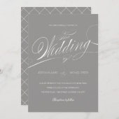 Faire-part de mariage de script élégant (Devant / Derrière)