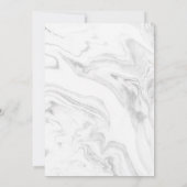 Faire-part de mariage de script élégant en marbre  (Dos)