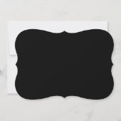 Faire-part de mariage de script élégant noir et bl (Dos)