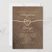 Faire-part de mariage de script en bois (Devant)