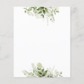 Faire-part de mariage de script Feuille Budget Gre (Dos)