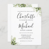 Faire-part de mariage de script Feuille Budget Gre (Devant / Derrière)