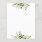 Faire-part de mariage de script Feuille Budget Gre (Dos)