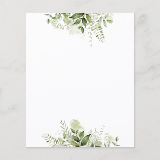 Faire-part de mariage de script Feuille Budget Gre (Dos)