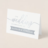 Faire-part de mariage de script FOIL RÉEL moderne  (Devant)