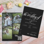 Faire-part de mariage de script minimal