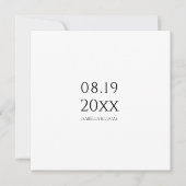 Faire-part de mariage de script minimaliste modern (Devant)