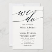 Faire-part de mariage de script moderne (Devant)