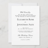 Faire-part de mariage de script moderne (Devant)
