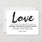 Faire-part de mariage de script moderne (Recto)