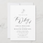 faire-part de mariage de script moderne et élégant (Devant)