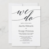 Faire-part de mariage de script moderne Kraft (Devant)