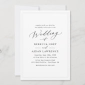 Faire-part de mariage de script moderne minimalist (Devant)