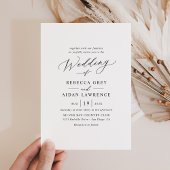 Faire-part de mariage de script moderne minimalist