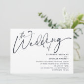 Faire-part de mariage de script moderne minimalist (Debout devant)