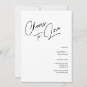 Faire-part de mariage de script moderne pour aimer (Devant)