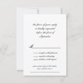 Faire-part de mariage de script noir et blanc (Devant)