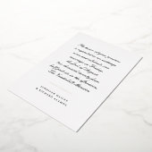 Faire-part de mariage de script or, noir et blanc (Rotation)
