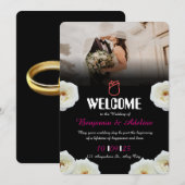 Faire-part de mariage de script romantique (Devant / Derrière)