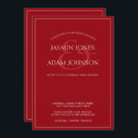 Faire-part de mariage de script rouge Crimson mini<br><div class="desc">Faire-part de mariage minimal Crimson Red Script Typographie. Impressionnez vos invités mariages avec ce faire-part de mariage rouge pourpre branché avec un magnifique script blanc sur un arrière - plan rouge pourpre. Cette Invitation a un design rouge étonnant, avec des vibrations modernes et minimes, parfait pour votre mariage simple, tendance,...</div>