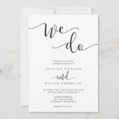 Faire-part de mariage de script rustique (Devant)