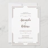 Faire-part de mariage de script simple et élégant (Devant)