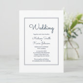 Faire-part de mariage de script simple minimal (Debout devant)